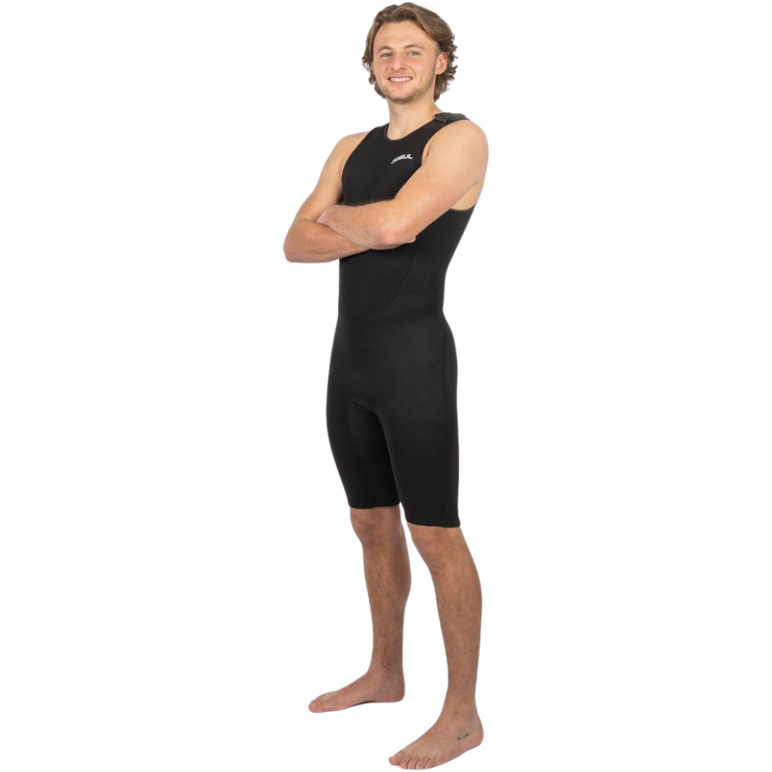 2025 Gul Mens Response 3/2mm Flatlock Short John Wetsuit RE5304-B9 - Black